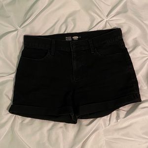 Old Navy black denim shorts